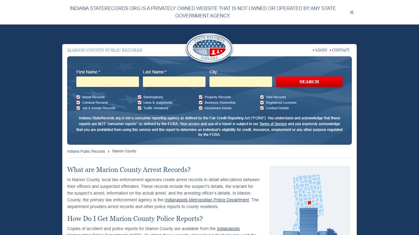 Marion County Arrest, Court, and Public Records | StateRecords.org